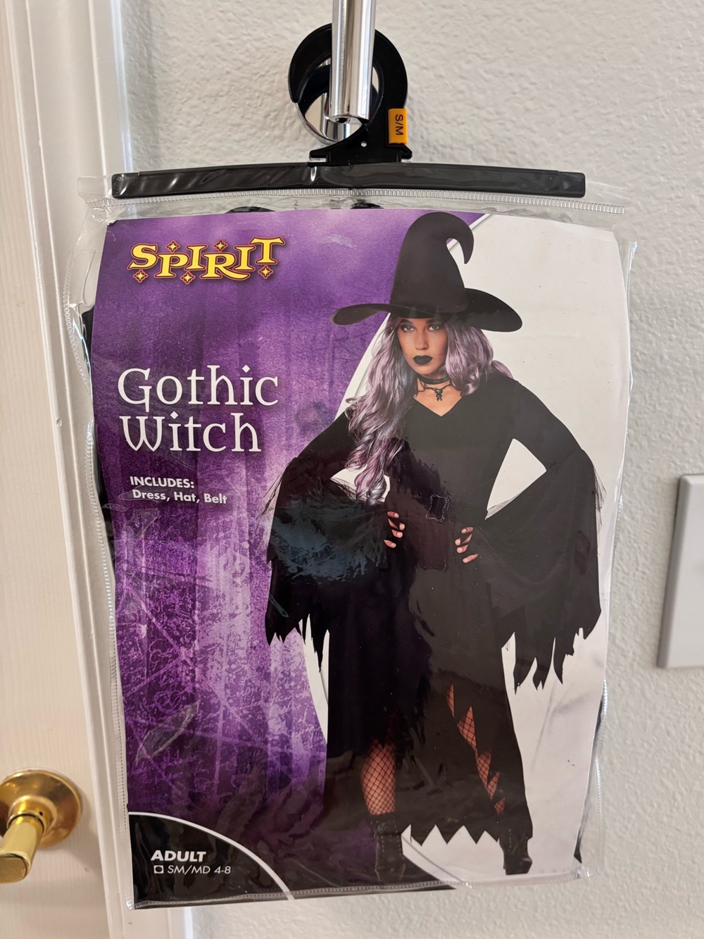Spirit Gothic Witch Costume - Black & Purple Accents